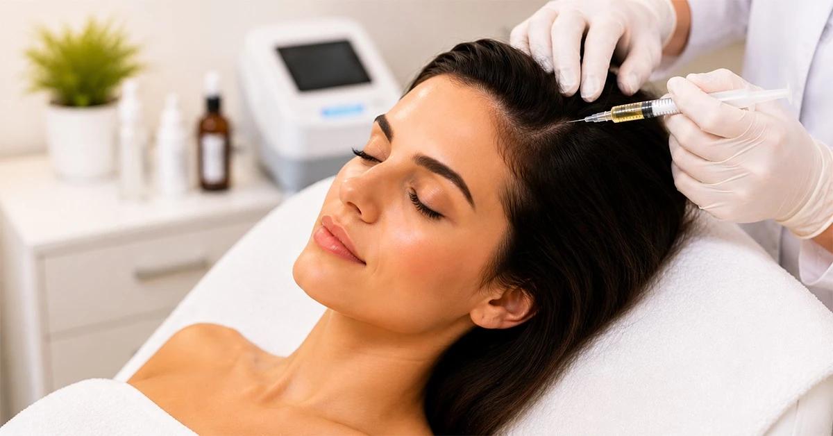 Hair booster treatment procedure for improving hair growth and scalp health