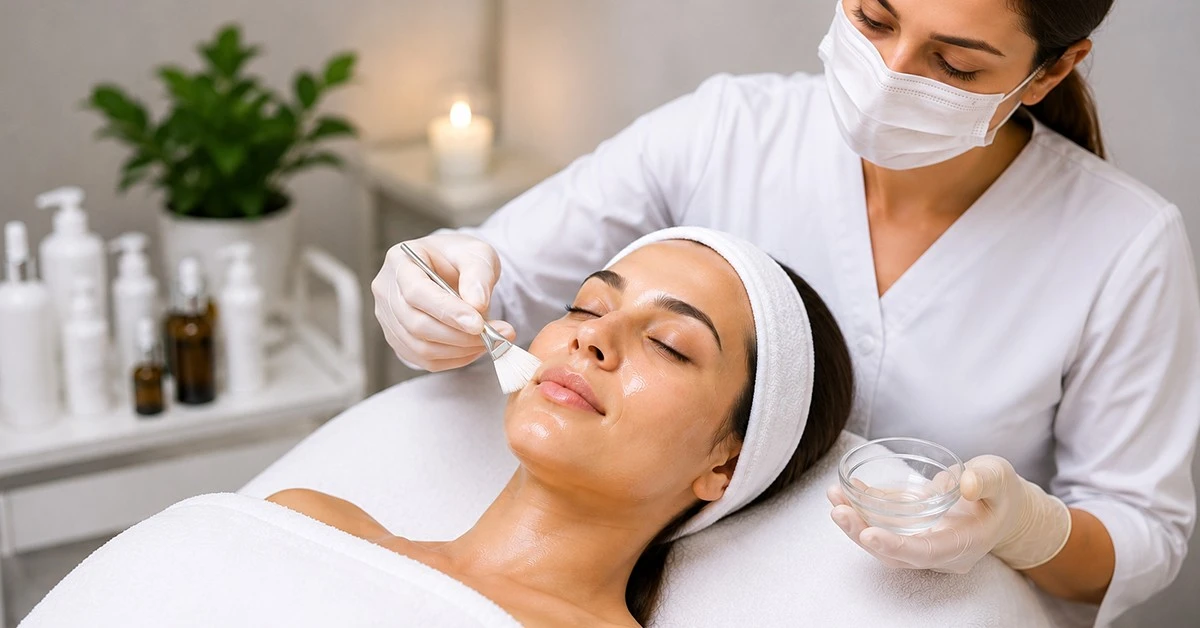 Peel and glow treatment for skin to achieve brighter and clearer complexion