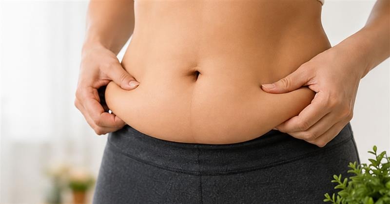 Woman struggling with stubborn body fat despite regular diet and exercise