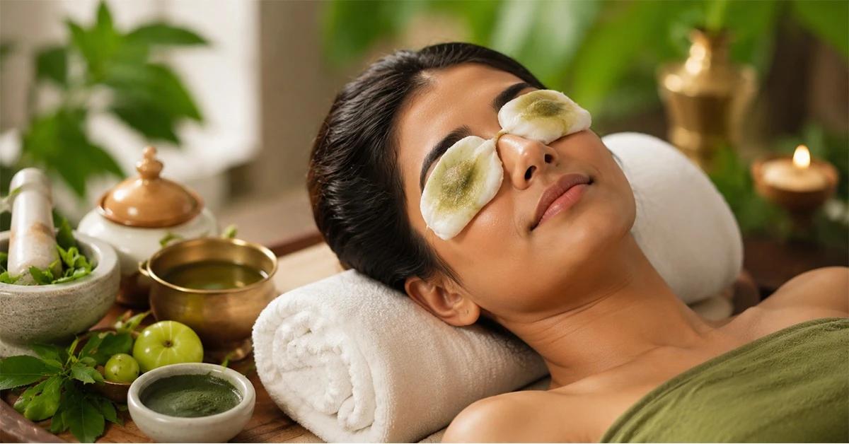 Cooling Therapy for Eyes Ayurveda for natural eye relaxation