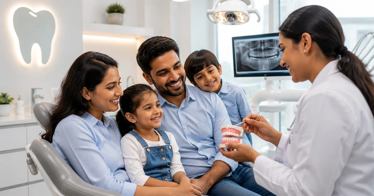 Family dental care consultation at Medlounges Thiruvalla
