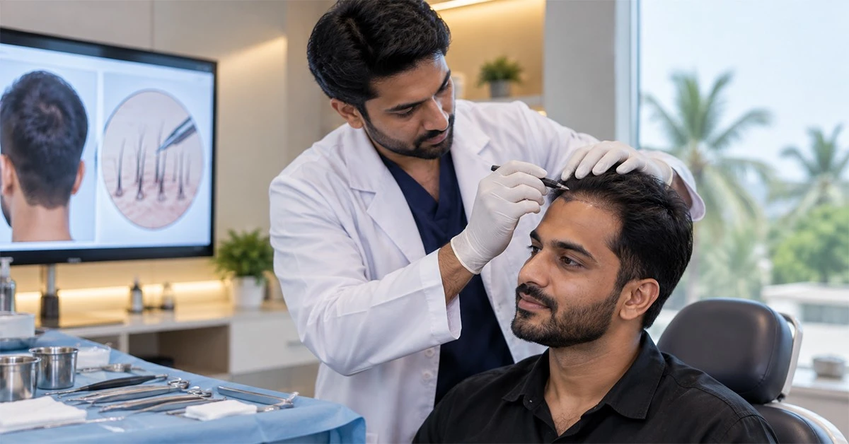 FUE hair transplant procedure