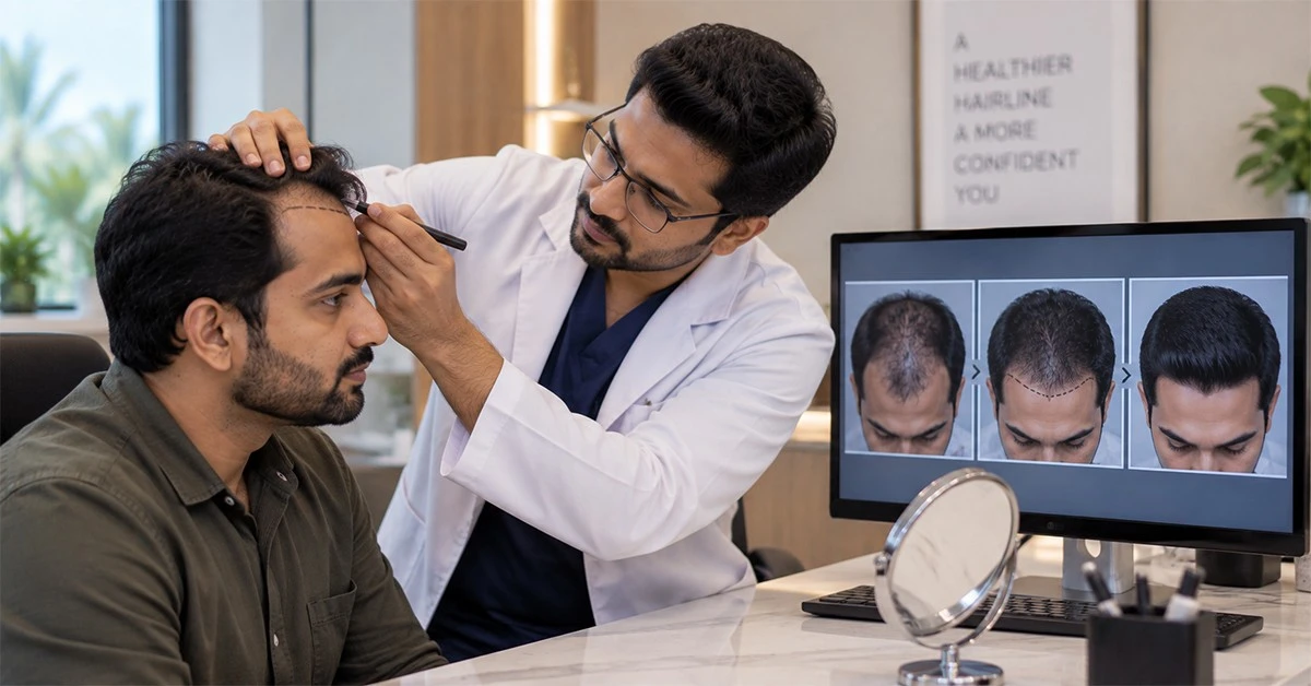 Hair transplant recovery timeline from healing to new hair growth
